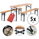 Stagecaptain BB-170 NT Hirschgarten Set Tavolo Da Birreria 170 cm 5x Set