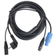 Pronomic Stage EUPPD-2.5 Câble Hybride Compatible Schuko/Powercon + DMX 3 broches, 2,5m