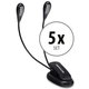 Set de 5 luces para atril Showlite Bright Light 8 LED