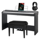 Classic Cantabile SP-150 BK Stagepiano noir Set Deluxe incluant support, banc, casque et méthode