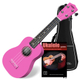 Classic Cantabile US-100 PK Sopraan Ukulele Roze Set incl. Tas + Leerboek