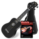 Classic Cantabile US-100 BK Sopran-Ukulele Schwarz Set inkl. Tasche + Lernheft