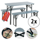 Juego De Muebles Para Carpa De Cerveza Stagecaptain Hirschgarten Para Balcón 117 cm Gris 2x Set