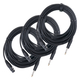 Pronomic Stage XFJ-10 Cavo Microfono XLR/Jack 10 m Nero Set da 3