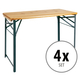 Stagecaptain BBT-119 Hirschgarten Beer Tent Table 119 cm Natural 4x Set