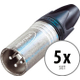 Neutrik NC3MXX XLR Spina Maschio Confezione Da 5