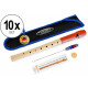 Classic Cantabile Pivella Blockflöte Rot, deutsche Griffweise 10er Set