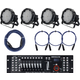 Showlite FLP-144 Projecteur 4 x Set incl. Showlite Master Pro USB & Câble