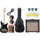 Squier Affinity Stratocaster FMT HSS Black Burst Starter Set