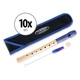 Classic Cantabile Pivella Blockflöte Blau, deutsche Griffweise 10er Set