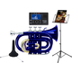 Classic Cantabile TT-400 Bb-Pockettrompet Blauw Starterset