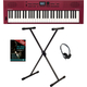 Roland GO:KEYS 3 Dark Red Keyboard Set