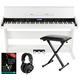 FunKey DP-88 II Digitalpiano wit Set met Economy Keyboardbank, Koptelefoon en Pianoles