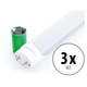 Showlite LED Tube T8W24K45F-1500 1500mm 3-Pack (Daylight White 4500K)