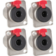 Pronomic JFSD Jack Inbouwconnector 4x Set