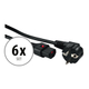 Kirstein Safelock IEC Power Cable 2 m 6-Pack