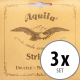 Jeu De Cordes Aquila 4U New Nylgut Pour Ukulélé Sopran 3x Set