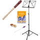 Moeck Blockflöte 1020 Flauto 1 Plus Deutsch Rot Set
