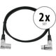 Câble Omnitronic XLR 3 Broches 1,5m 90° noir Lot de 2