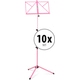 Classic Cantabile 100 Muziekstandaard Medium Roze 10-delige Set