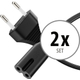Sonero IEC C7 Stroomkabel Eurostekker 5m zwart 2er Set