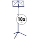 Classic Cantabile 100 Muziekstandaard Medium Blauw 10-delige Set