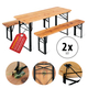 Stagecaptain BBK-110 Hirschgarten Garnitura Infantil Para Carpa Festiva 110 cm Natural 2x Set