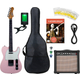 Jet Guitars JT-300 Guitare Électrique Rose Set Débutant