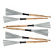 XDrum WTD-1S Wire Tap Drumstick Brushes kort 3 Paar