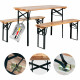 Stagecaptain Hirschgarten Conjunto De Muebles Para Carpa De Cerveza Para Balcón 117 cm natural