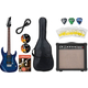 Ibanez GRX70QA-TBB Transparent Blue Burst Starter Set