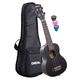Cascha Premium Concert Mahogany Ukulele Set Black