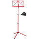 Classic Cantabile 100 Muziekstandaard Medium Rood Set incl. Opbergdoos