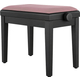 Classic Cantabile Banc De Piano Modell A Noir Mat Velours Rosé