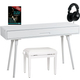 Classic Cantabile DP-730 WL Digital Piano Matte White Deluxe Set