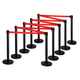 Stagecaptain PLS-200B Poteaux de Séparation Système de Guidage Noir Lot de 10