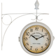 Stagecaptain BHU-4543 WM Reloj de estación grande con soporte de pared blanco