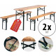 Stagecaptain Hirschgarten Conjunto De Muebles Para Carpa De Cerveza 177 cm Natural 2x Set