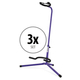 Classic Cantabile GS-30 VT Support Guitare (léger) Violet 3x Set