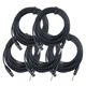 Pronomic Stage XFJ-10 Cavo Microfono XLR/Jack 10 m Nero Set da 5