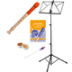 Mollenhauer Fipple "Digi" Flûte à Bec Soprano Orange Allemande Set