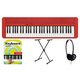 Casio CT-S1RD Casiotone Keyboard Rood Set