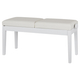 Classic Cantabile Banc De Piano Double Blanc Mat