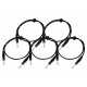 Pronomic Stage INST-1 Cavo Strumento Jack 1m nero Set da 5