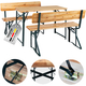 Stagecaptain BBDL-119 Hirschgarten Bierzeltgarnitur mit Lehne für Balkon 119 cm Natur  - Retoure (Zustand: akzeptabel)