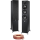 ELAC Debut F6.3 Floorstanding Speaker Pair Black Cable Set