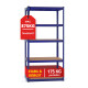 Étagère de Stockage Stagecaptain Heavyrack avec Tablettes en Bois Bleue, max. 875 kg