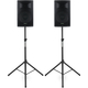 Pronomic E-215 MA 15" Aktivbox 500 Watt Stativ Set
