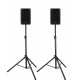 Pronomic C-208 MP Set D'Enceintes Passives 8" Avec Statifs