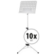 Classic Cantabile Leggio Orchestrale In Lamiera Forata Heavy Bianco Set Da 10